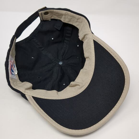 Budget Slideback Baseball Cap Black One Size Adjustable Embroidered Toppers - Picture 7 of 9